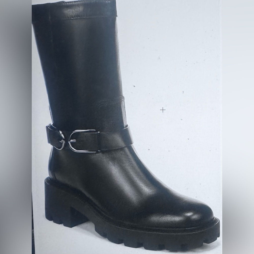 Franco Sarto Black Rugged Sole Boots - Picture 2 of 4